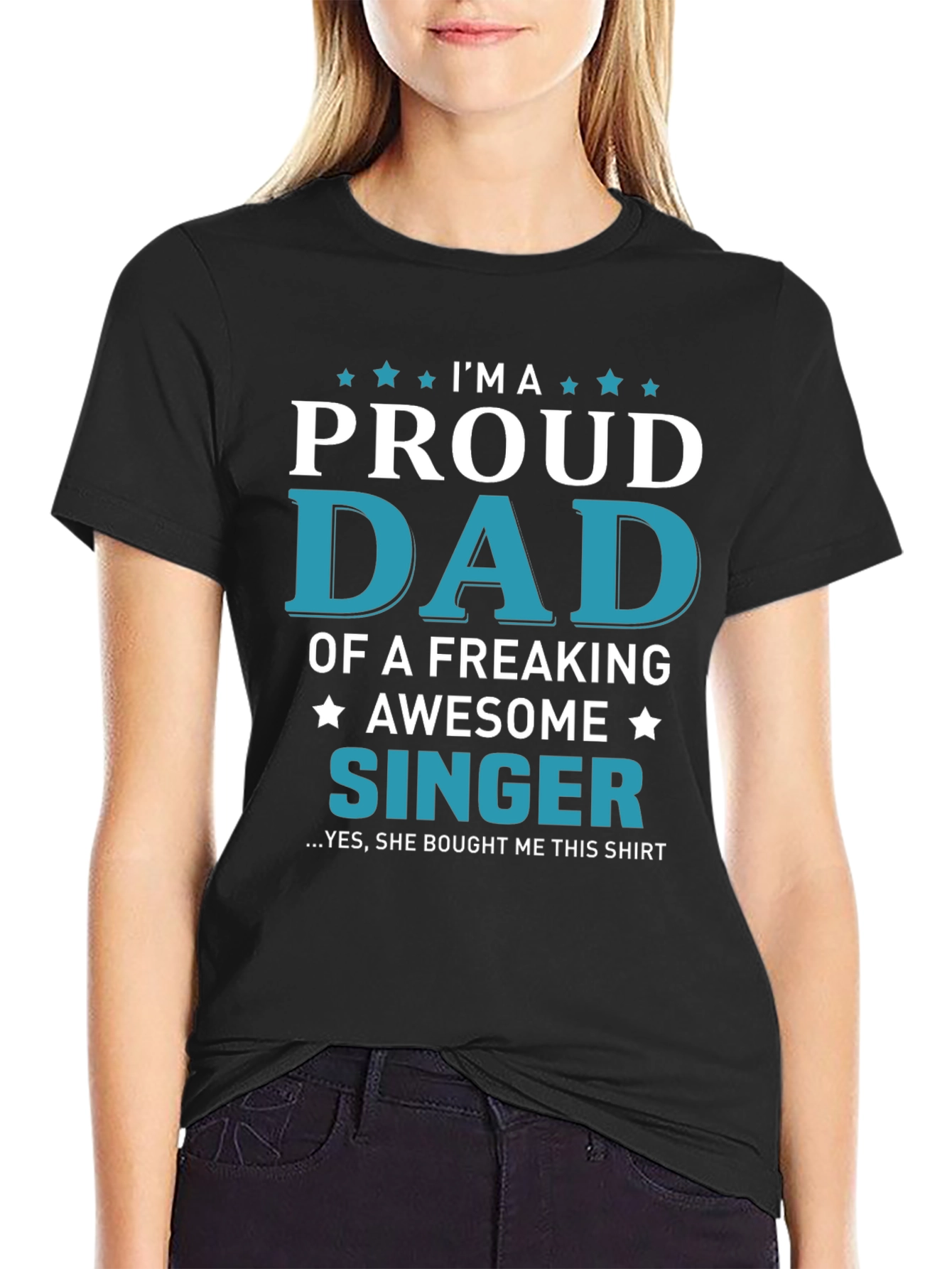 Proud Dad of a Singer Graphic T-Shirt