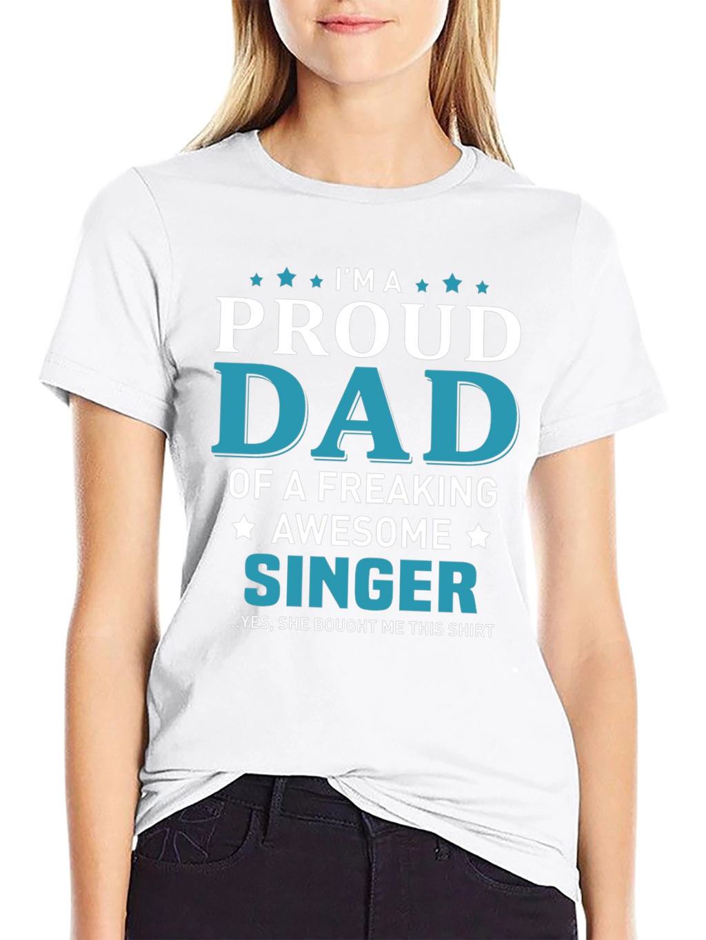Proud Dad of a Singer Graphic T-Shirt