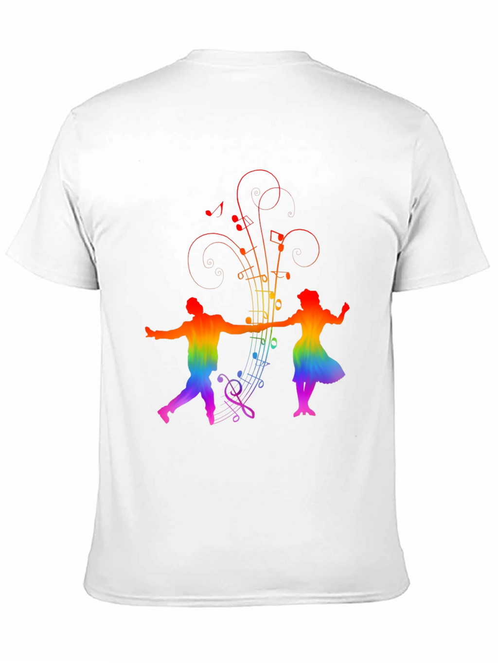 Rainbow Music Dancer Black Tee