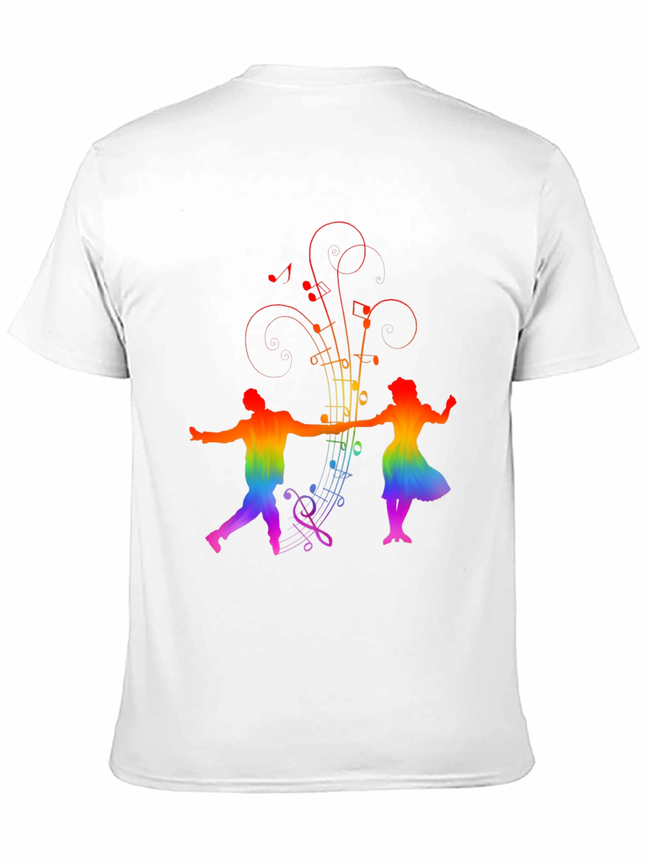 Rainbow Music Dancer Black Tee