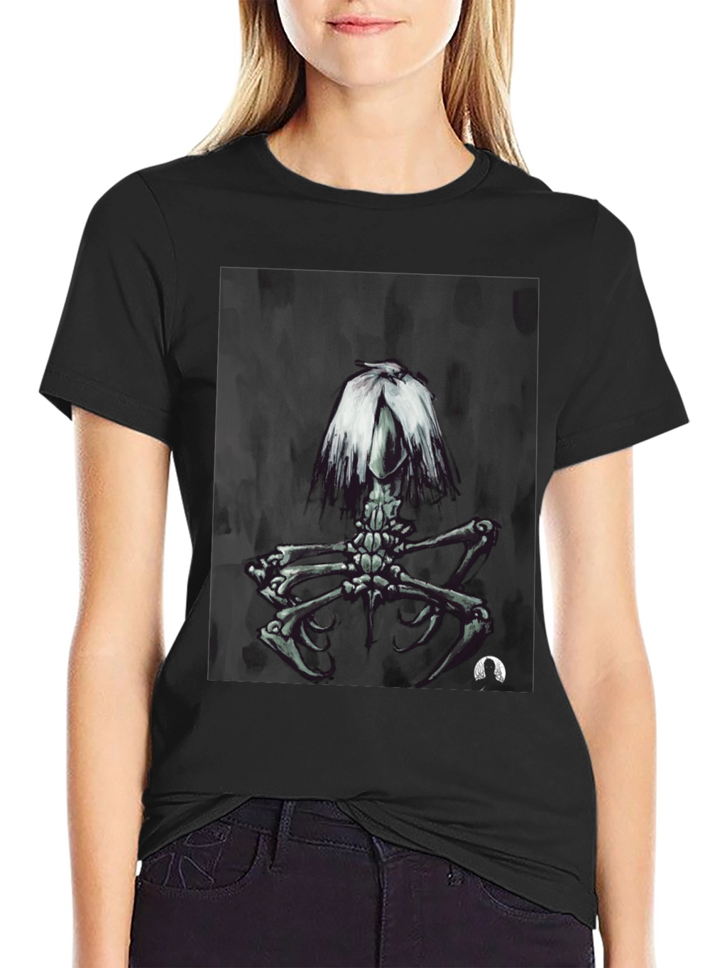 Dark Surreal Skeleton Art T-Shirt