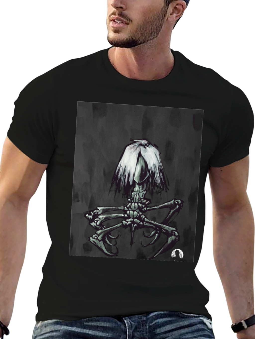 Dark Surreal Skeleton Art T-Shirt