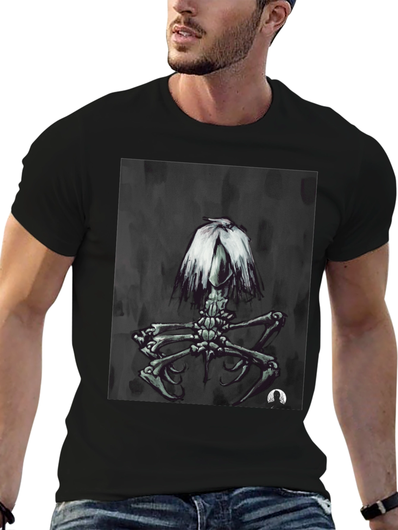 Dark Surreal Skeleton Art T-Shirt