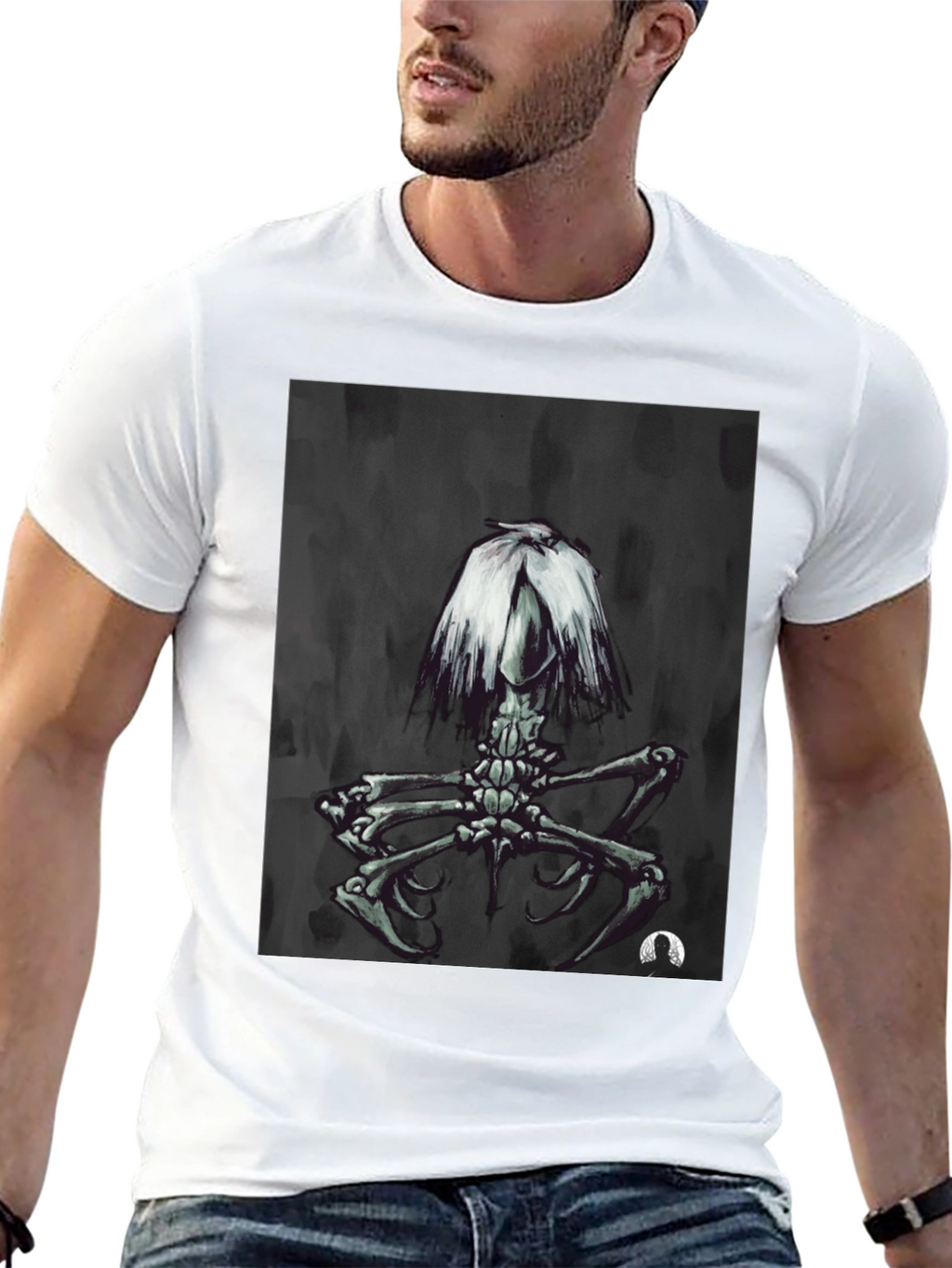 Dark Surreal Skeleton Art T-Shirt