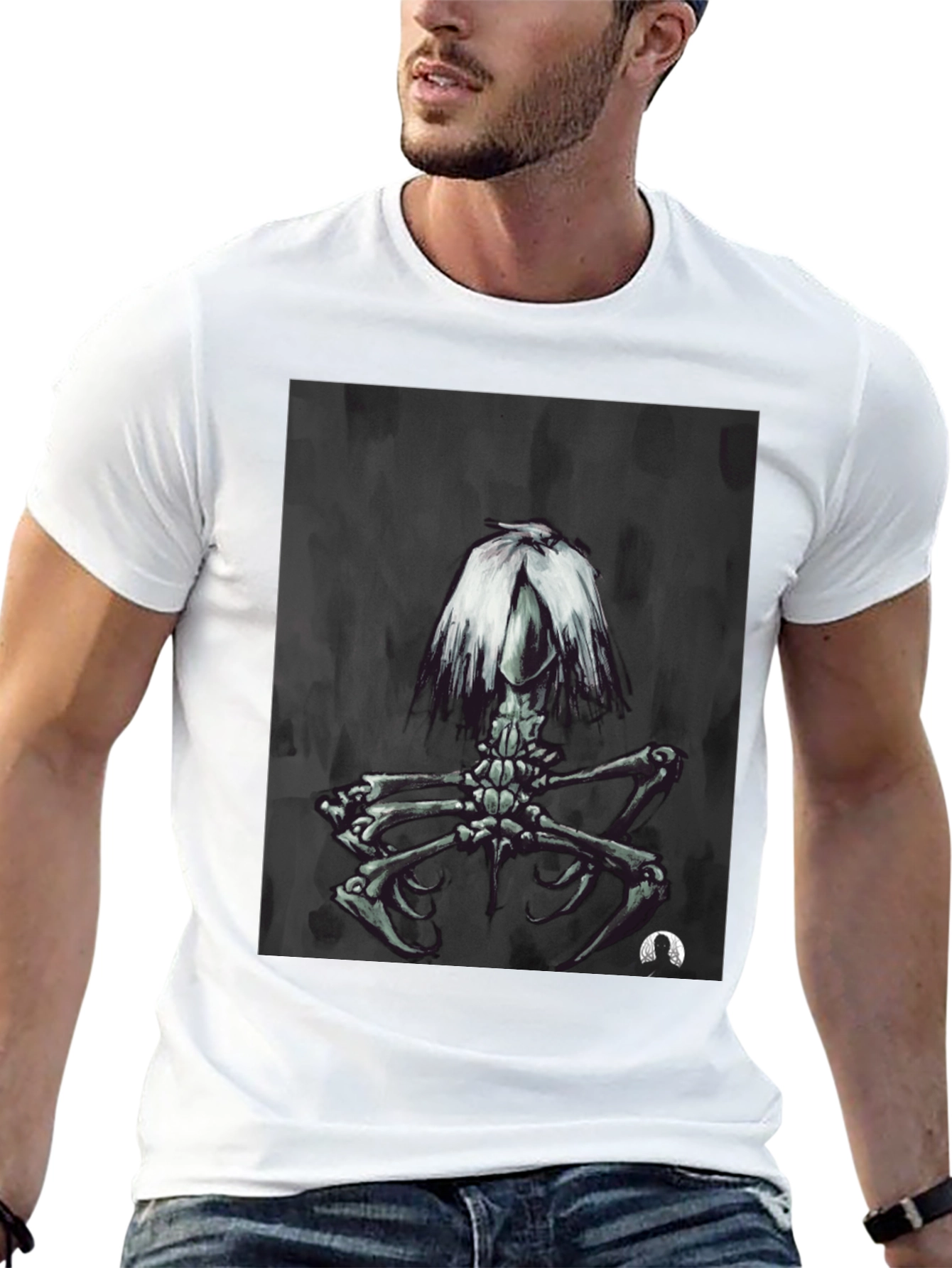 Dark Surreal Skeleton Art T-Shirt