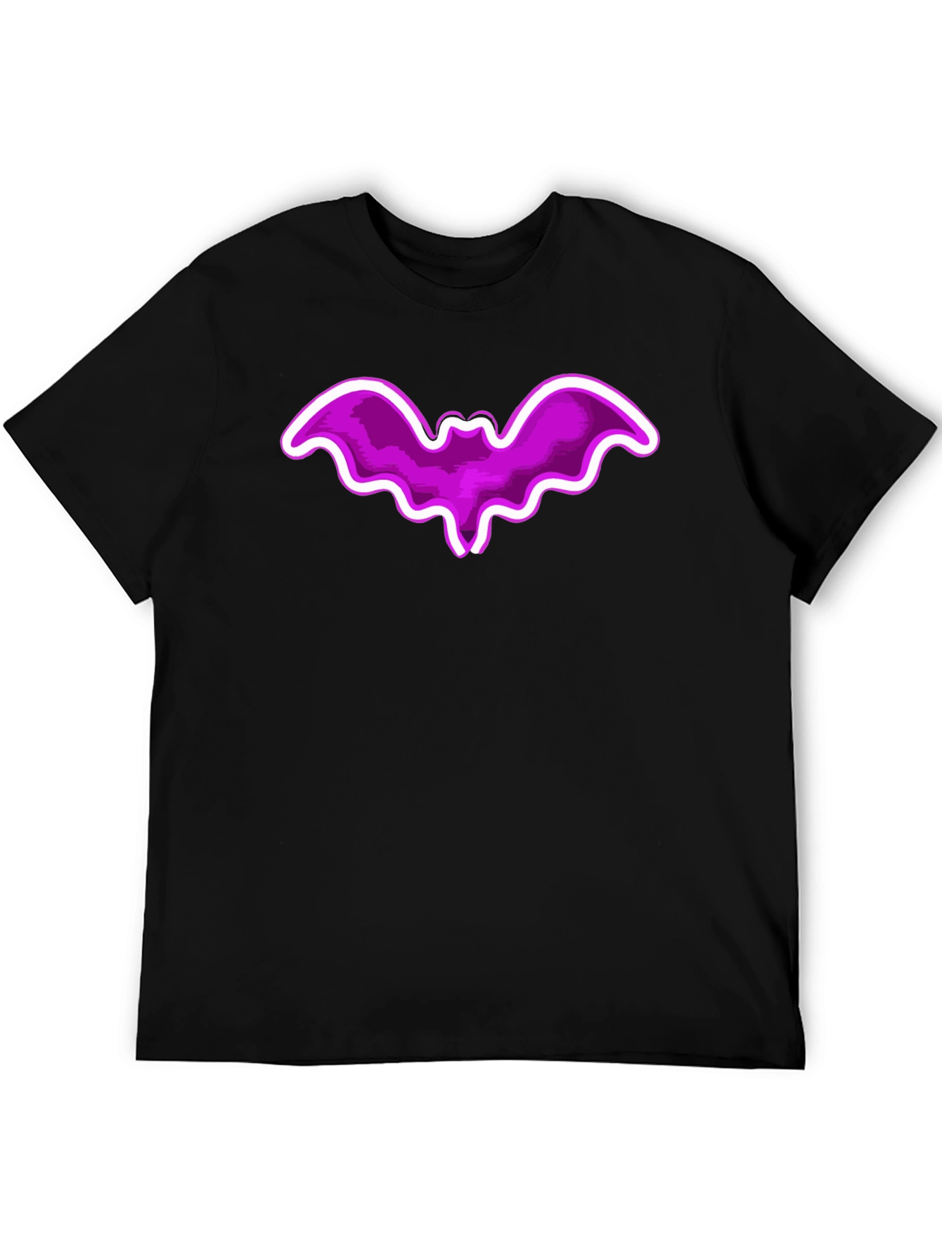 Purple Bat Graphic Tee - Fun Halloween Shirt