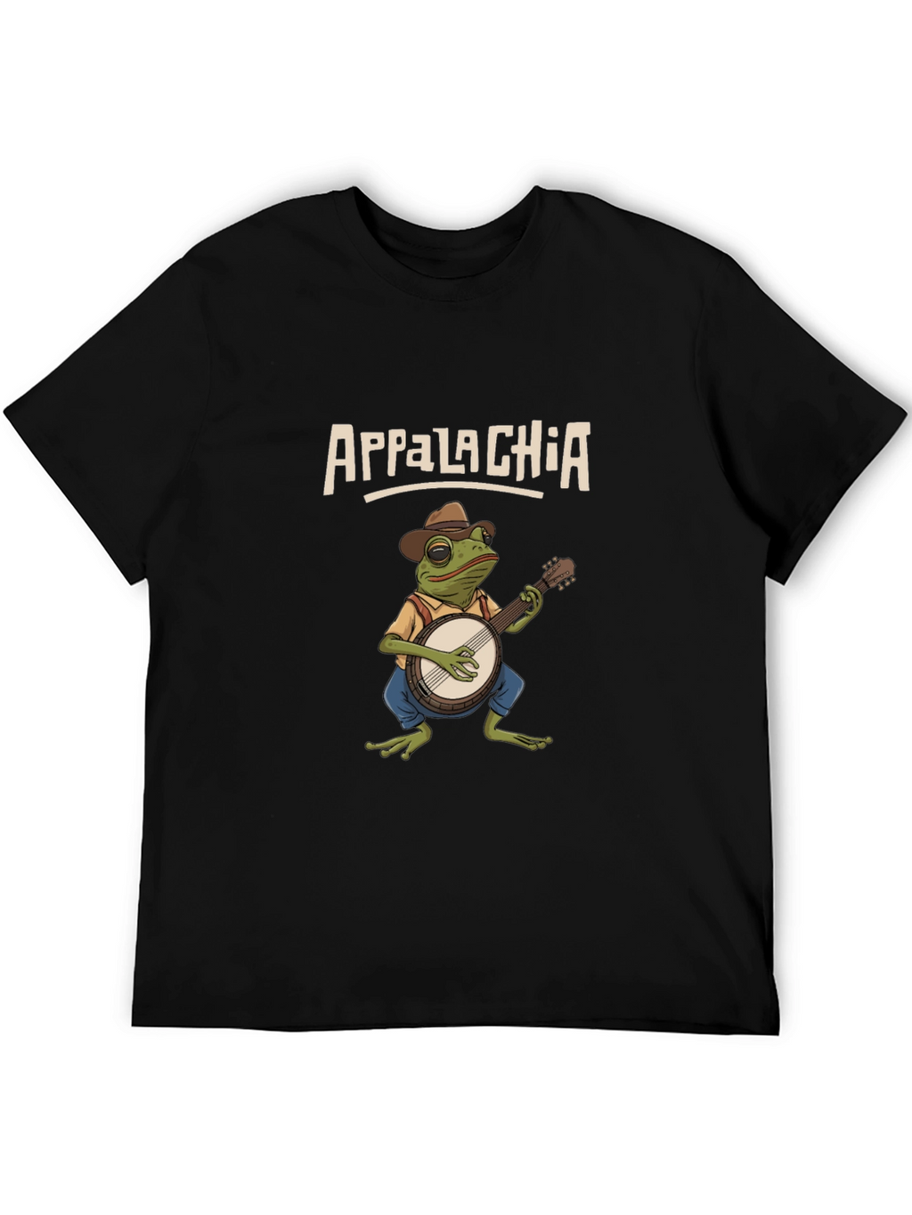 Appalachia Frog Banjo Graphic T-Shirt