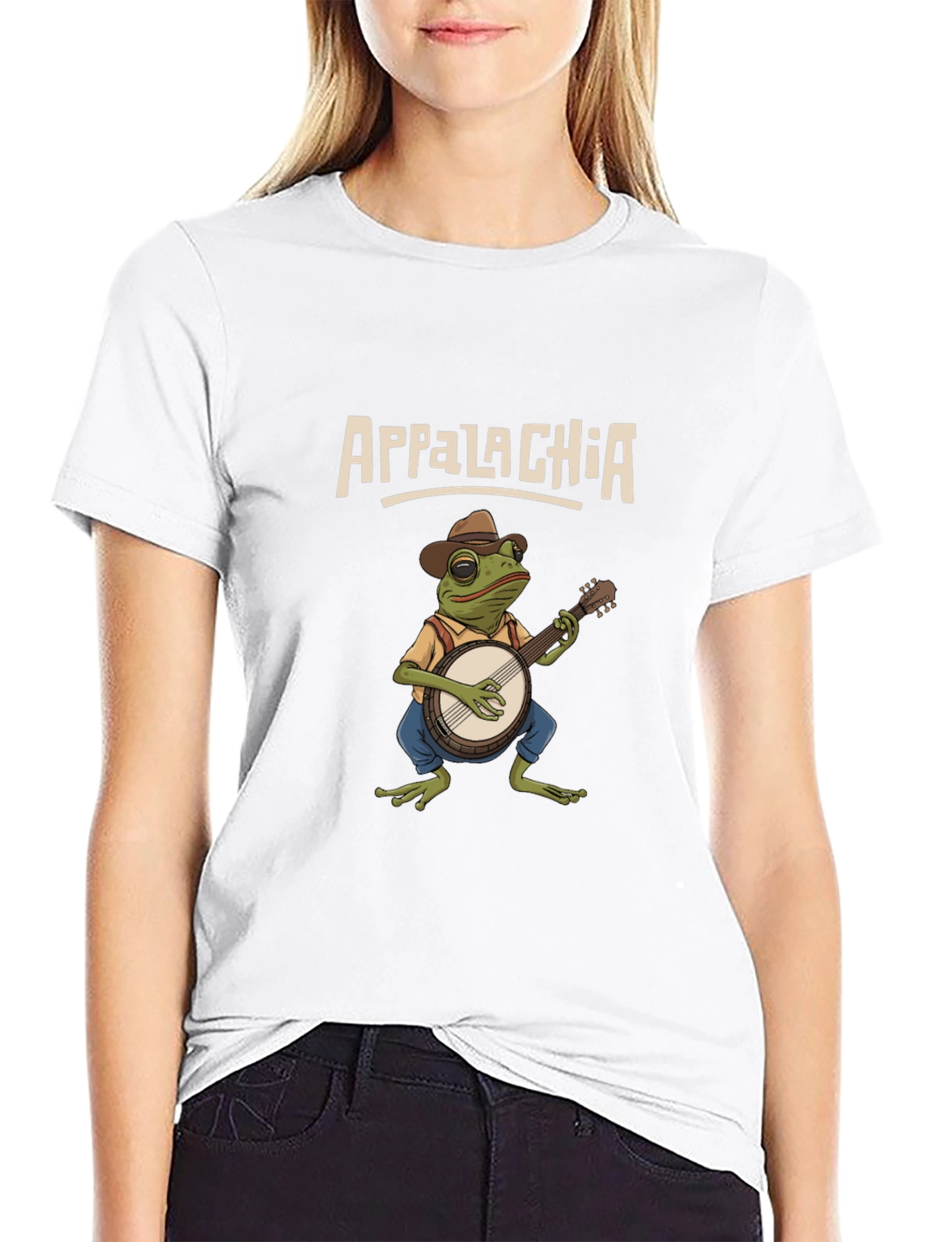 Appalachia Frog Banjo Graphic T-Shirt