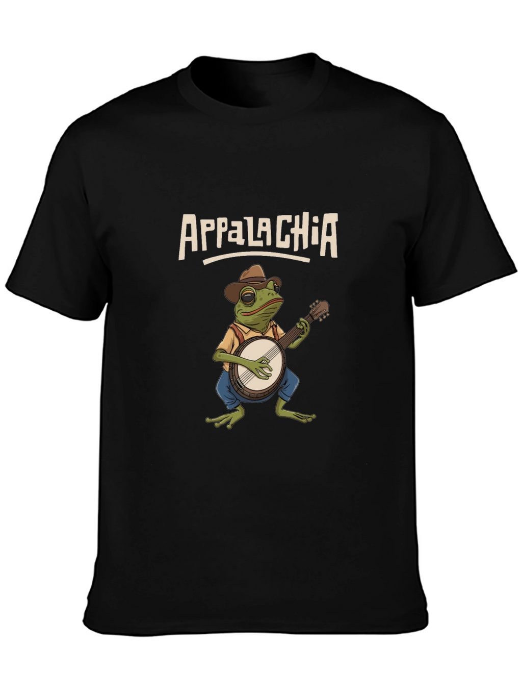 Appalachia Frog Banjo Graphic T-Shirt
