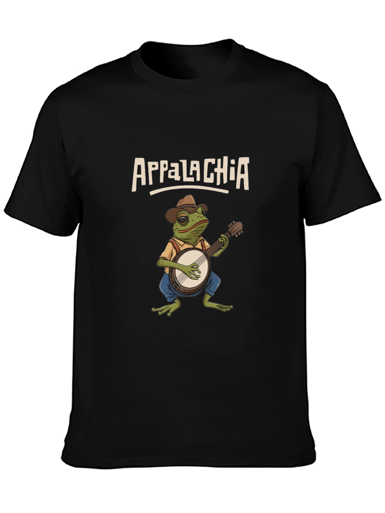Appalachia Frog Banjo Graphic T-Shirt