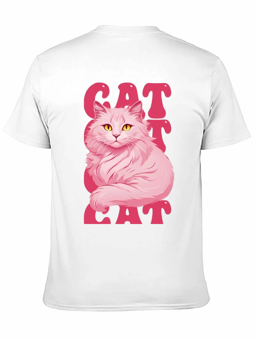 Pink Cat Graphic T-Shirt