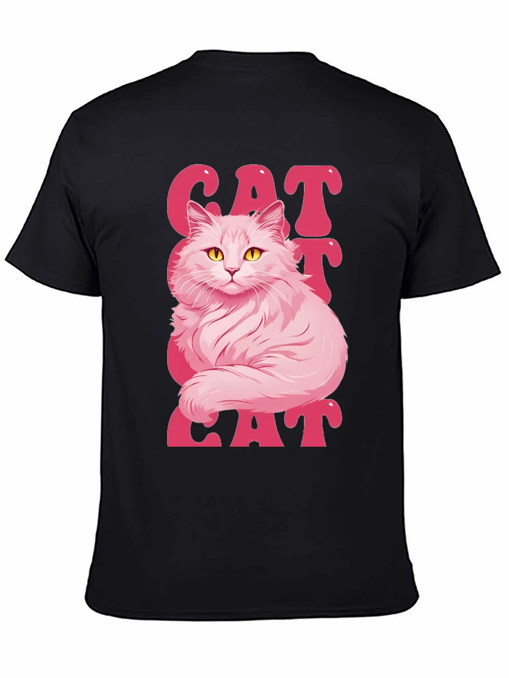 Pink Cat Graphic T-Shirt