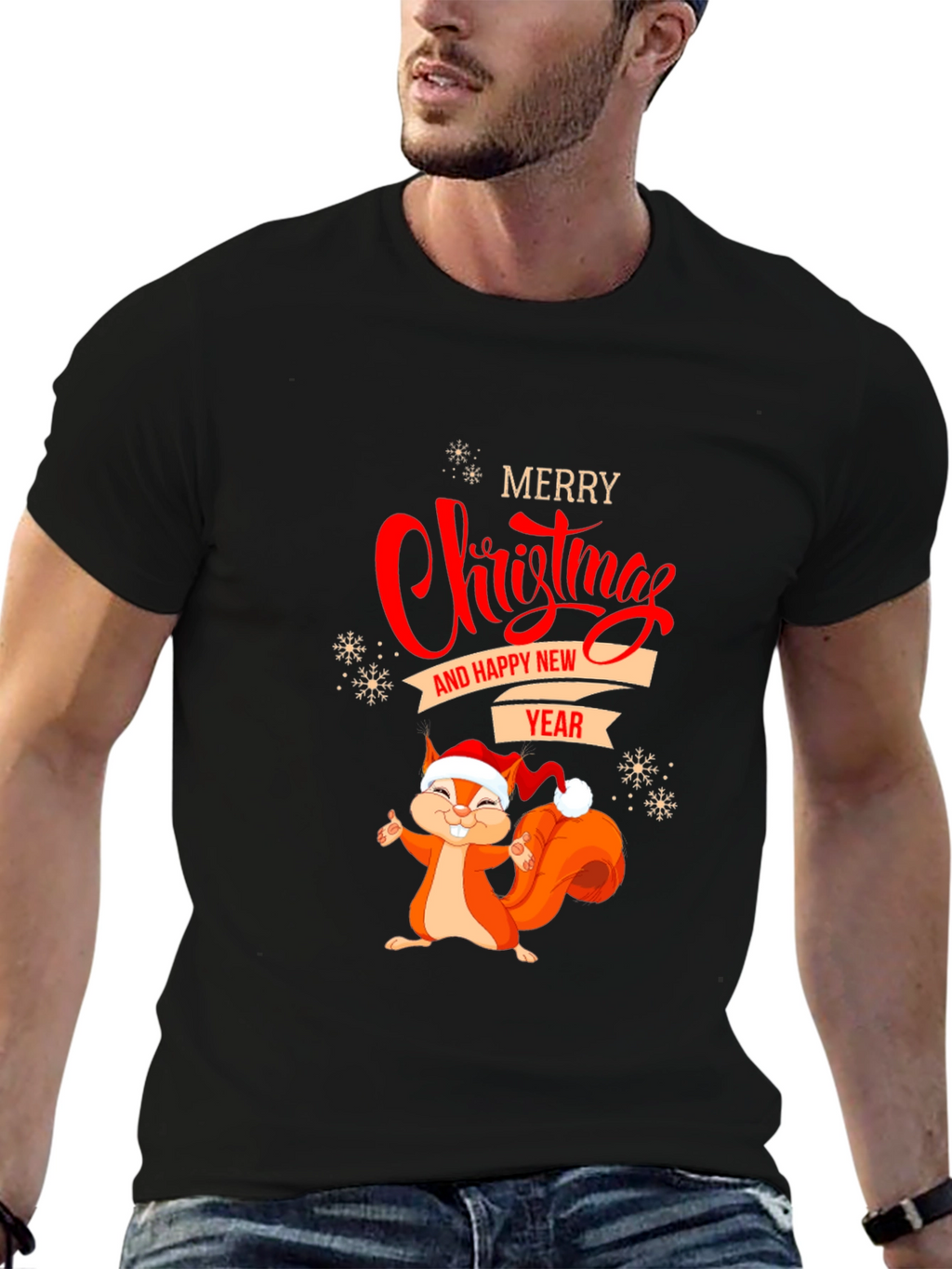 Merry Christmas & Happy New Year Squirrel T-Shirt