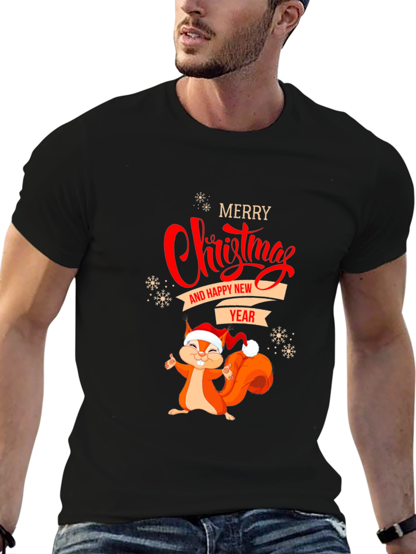 Merry Christmas & Happy New Year Squirrel T-Shirt