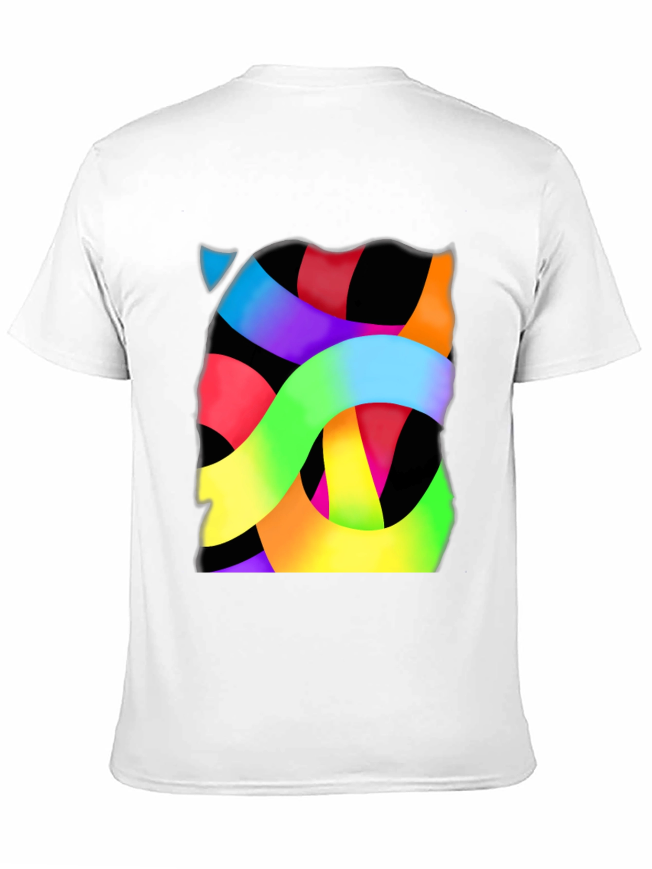 Abstract Ribbon Graphic Tee - Modern Art T-Shirt