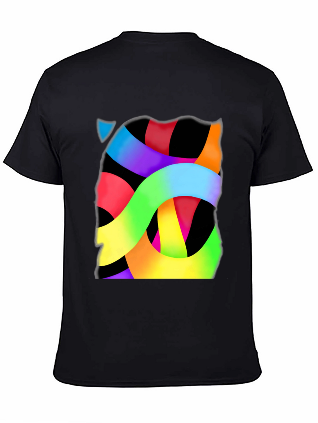 Abstract Ribbon Graphic Tee - Modern Art T-Shirt