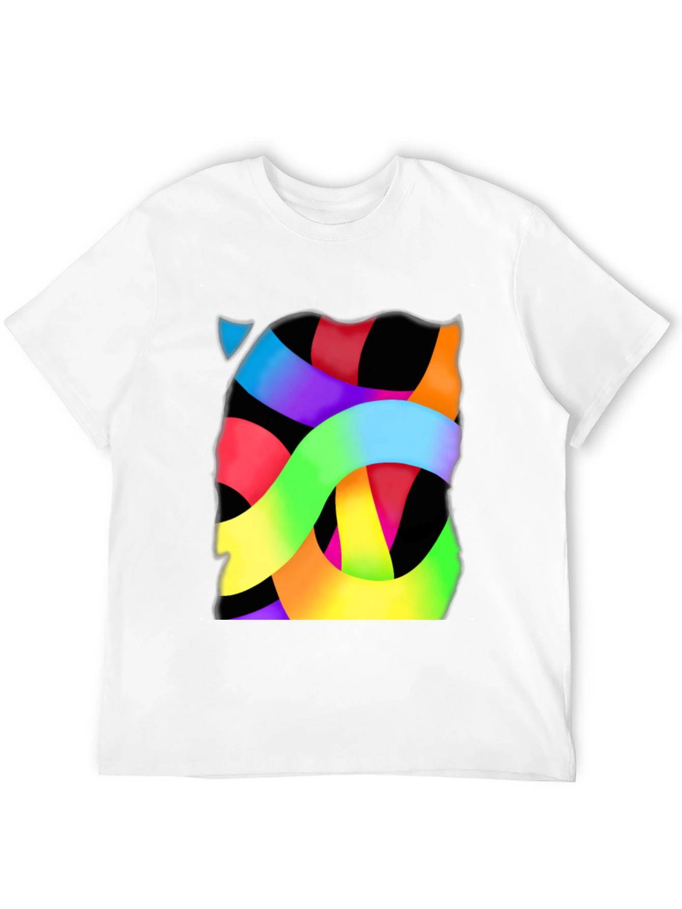 Abstract Ribbon Graphic Tee - Modern Art T-Shirt
