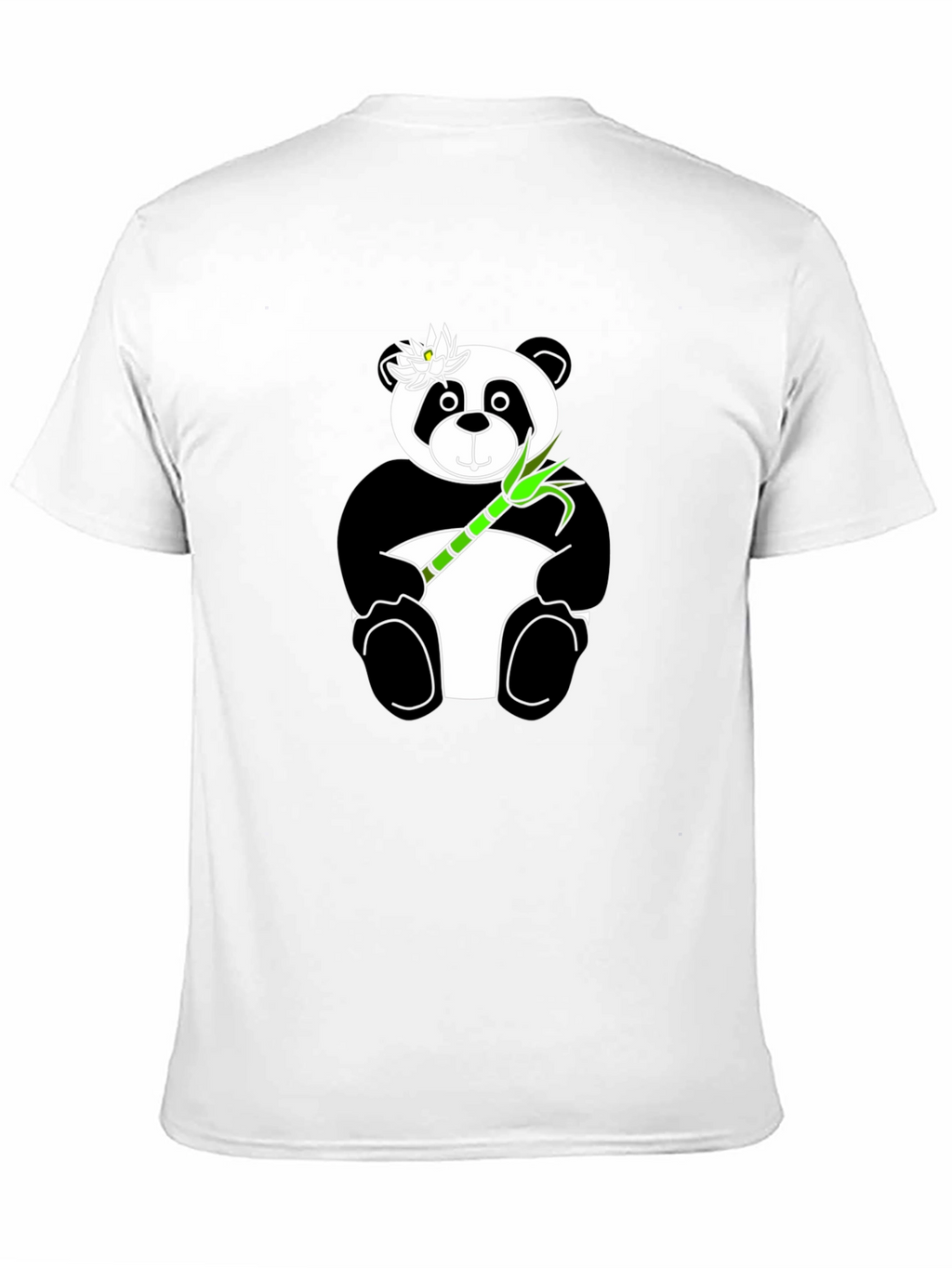 Panda Bamboo Graphic Tee - Black