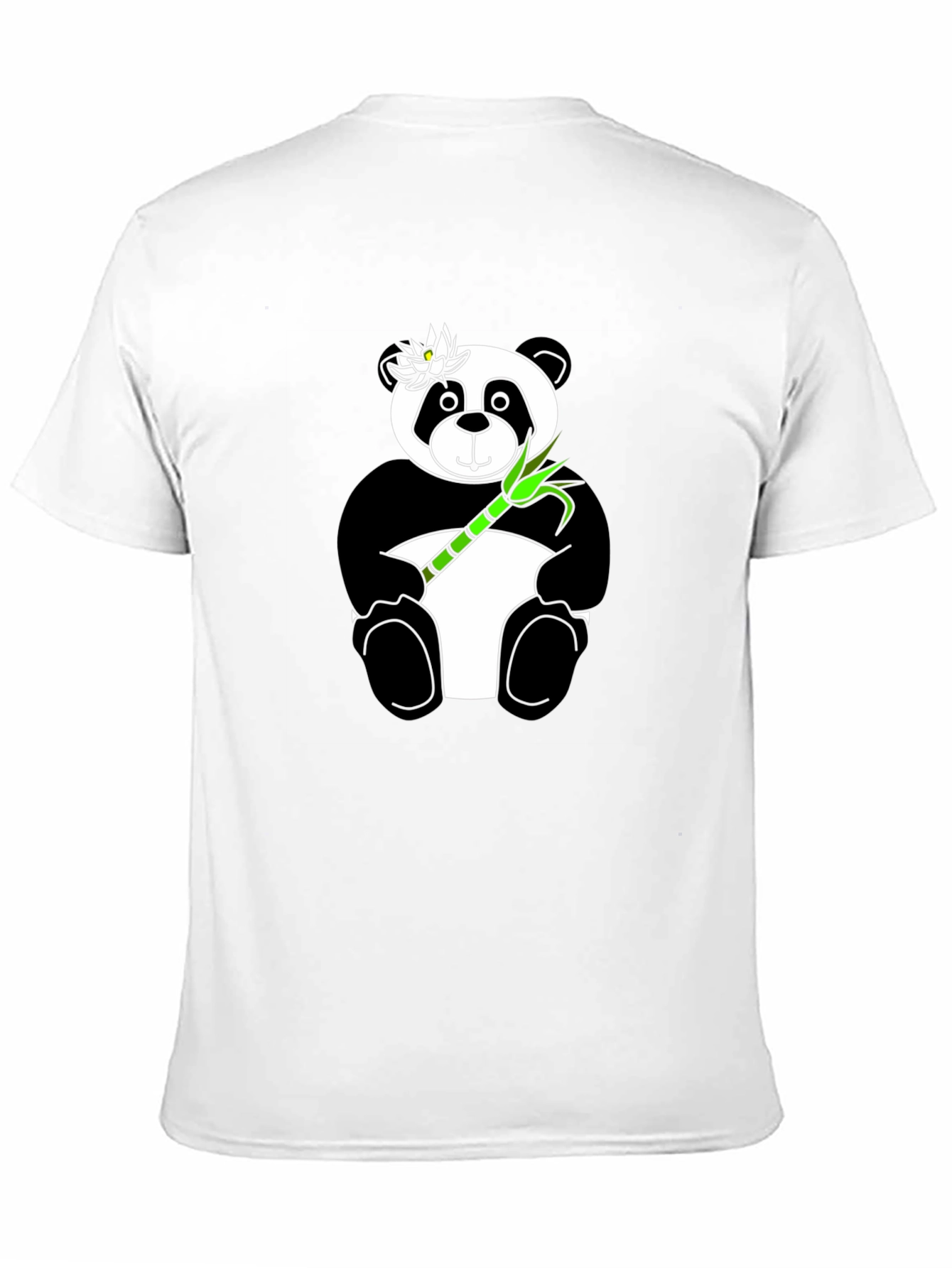Panda Bamboo Graphic Tee - Black