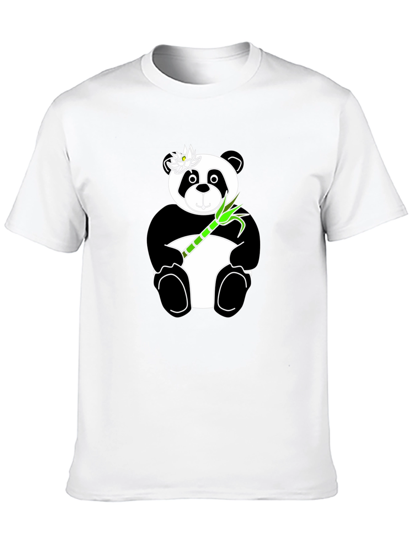 Panda Bamboo Graphic Tee - Black