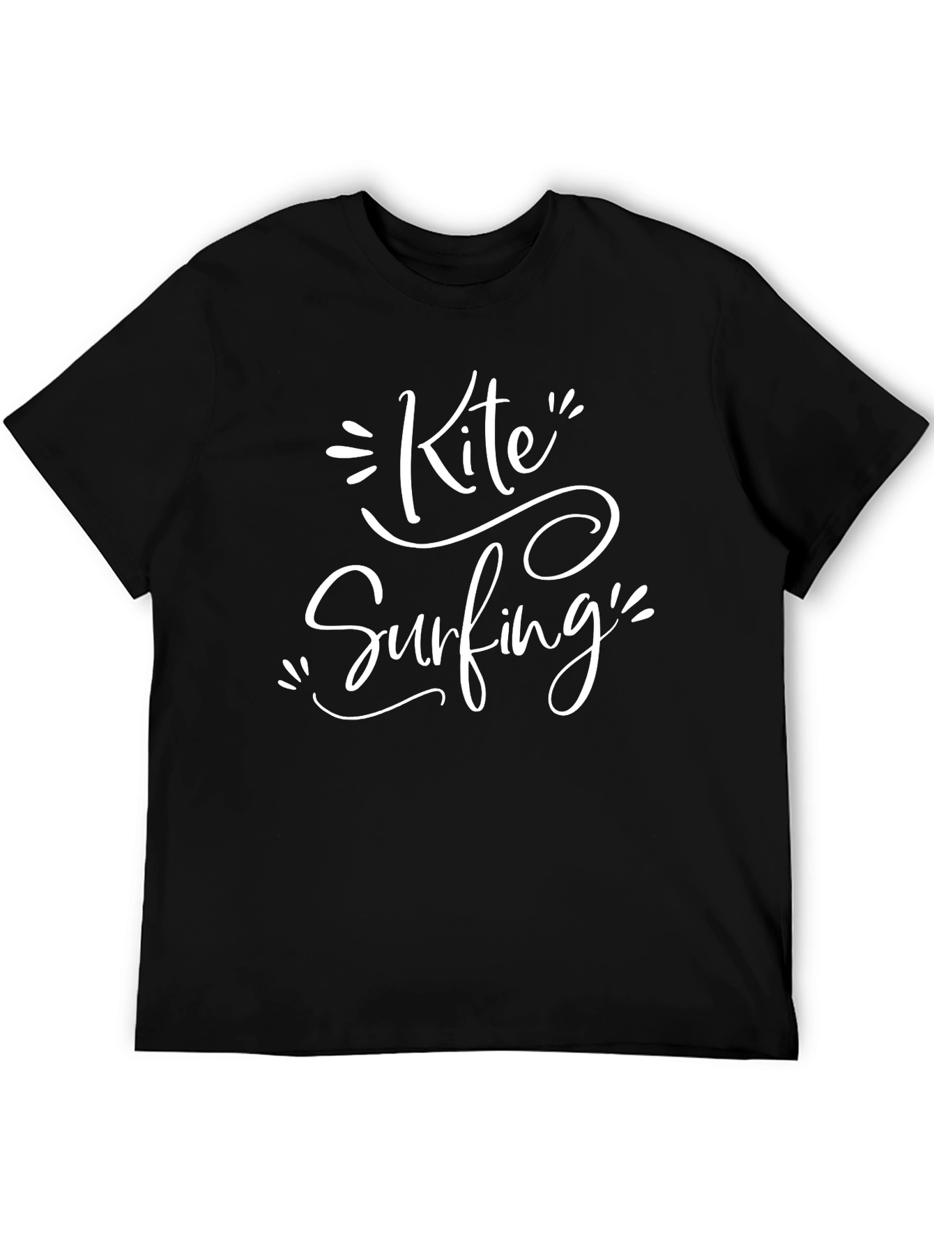 Kite Surfing Graphic Tee - Black