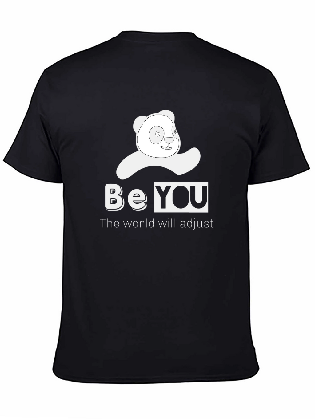 Be You Panda T-Shirt - Black Casual Tee