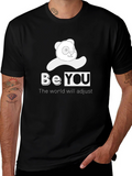 Be You Panda T-Shirt - Black Casual Tee