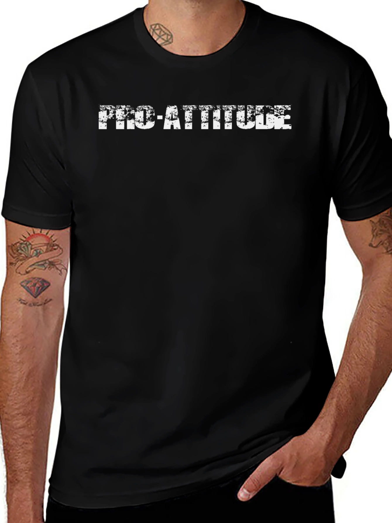 Pro-Attitude Black Graphic Tee