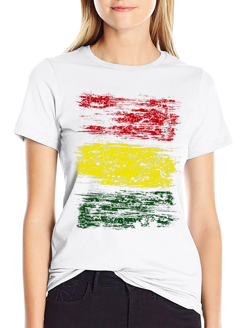 Rasta Flag T-Shirt - Distressed Graphic Tee