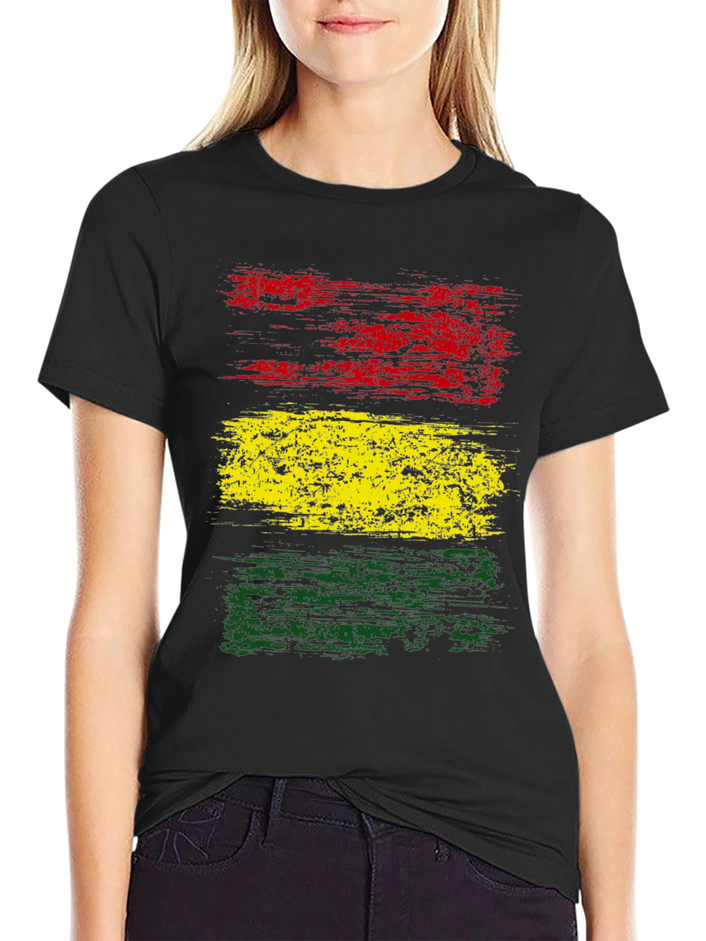 Rasta Flag T-Shirt - Distressed Graphic Tee