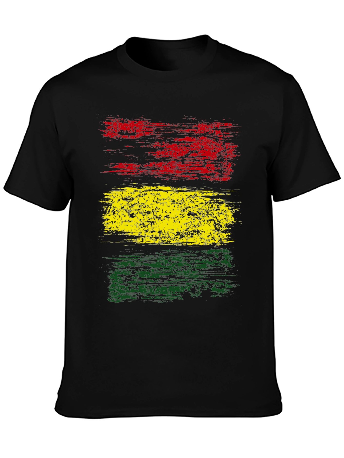 Rasta Flag T-Shirt - Distressed Graphic Tee