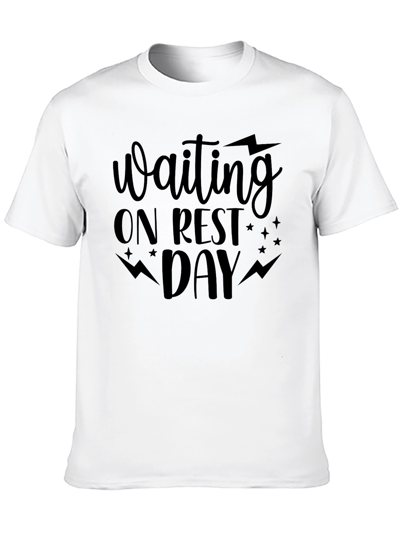 Waiting On Rest Day Black T-Shirt