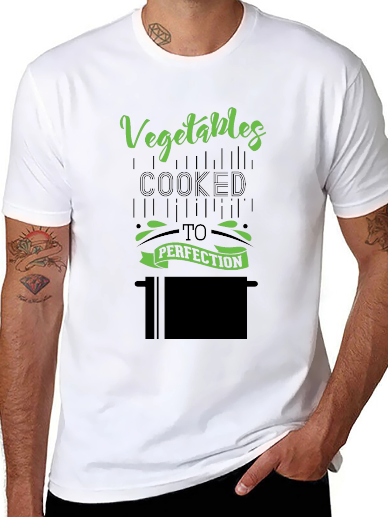 Vegetables Cooked To Perfection Black T-Shirt