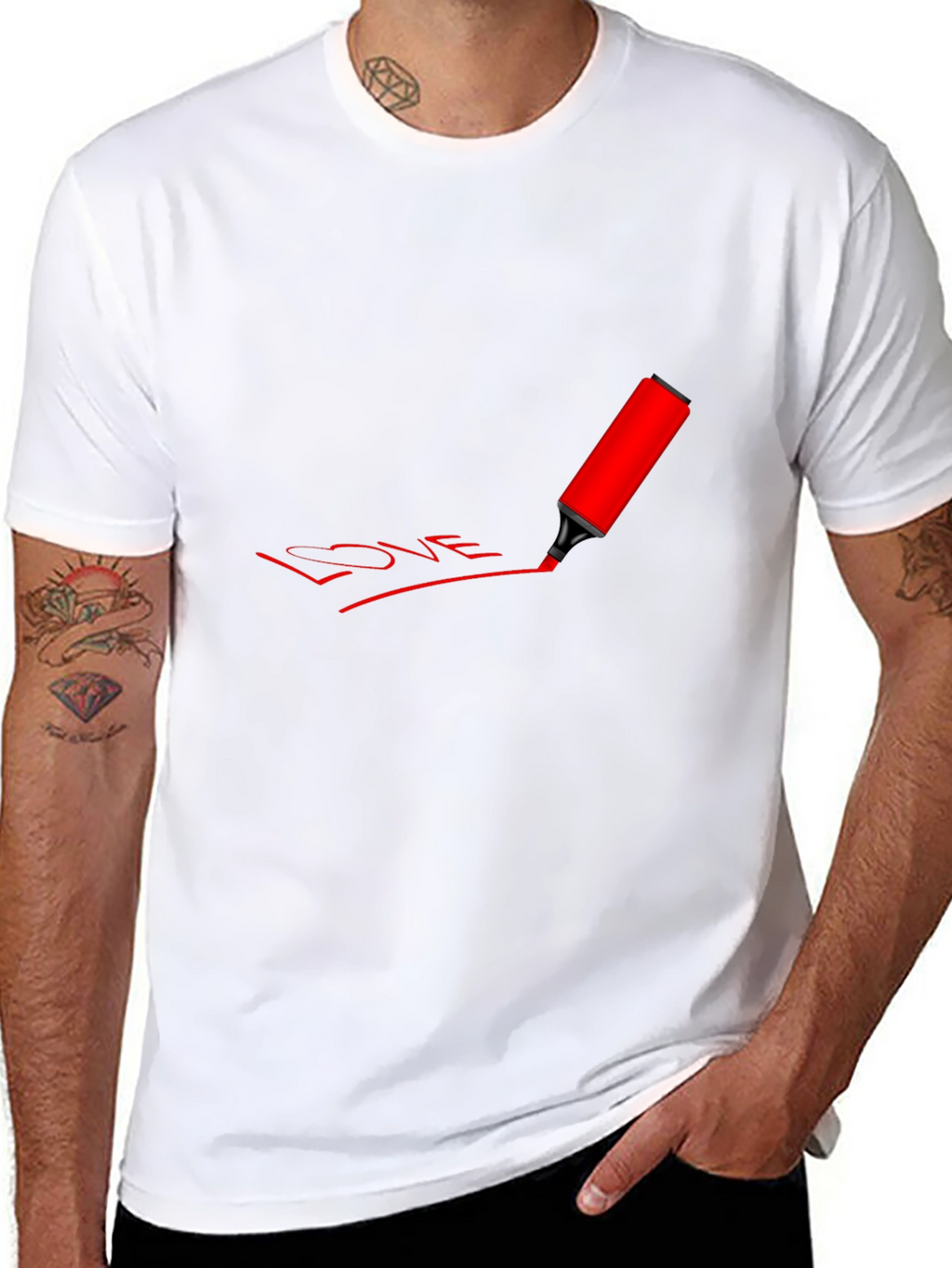 Love Marker Graphic Tee - Black