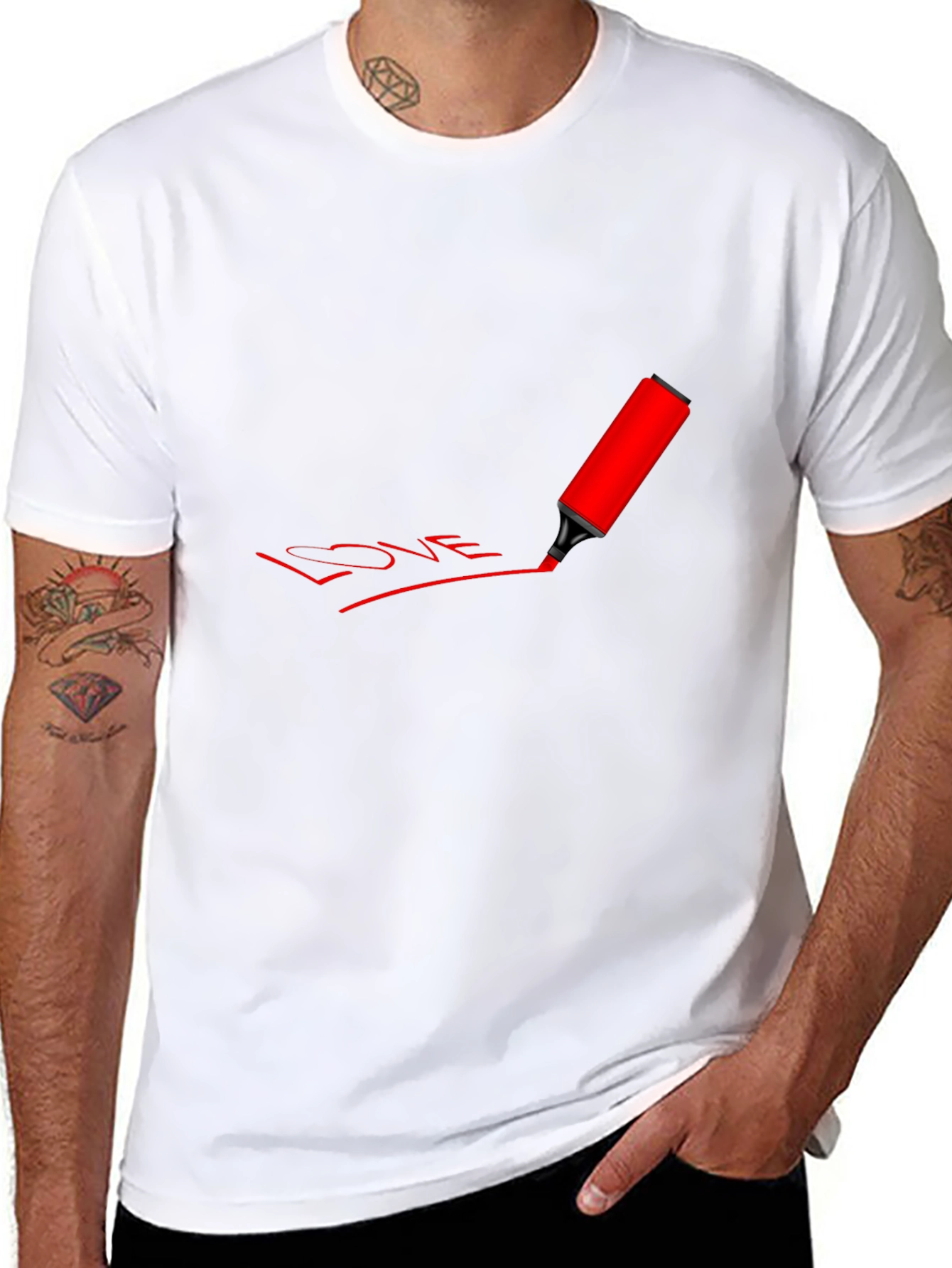 Love Marker Graphic Tee - Black