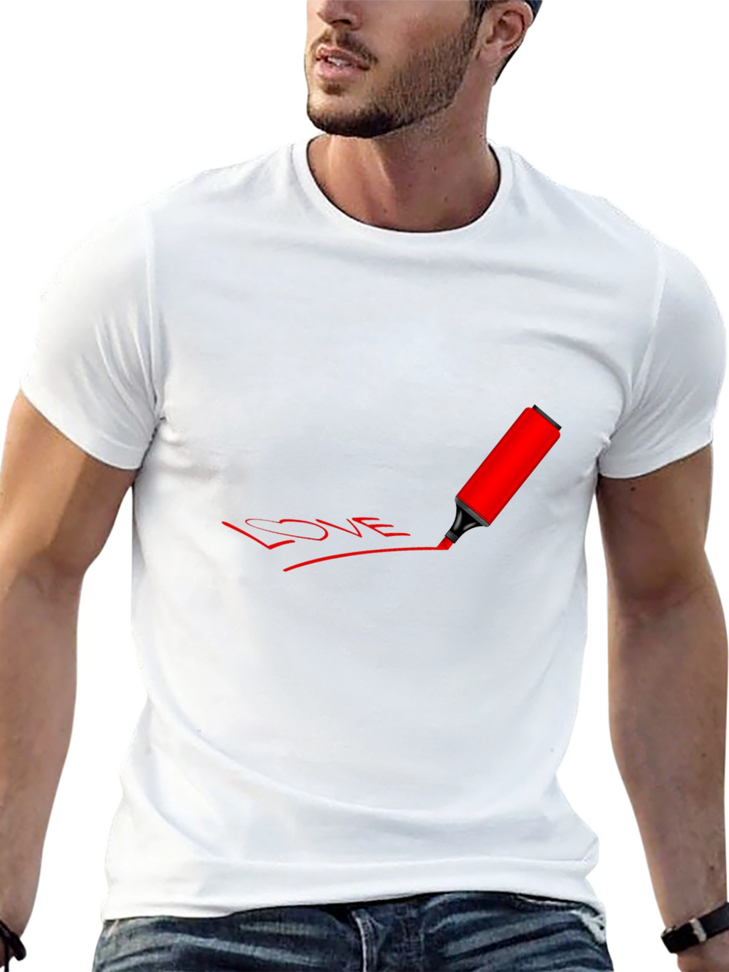 Love Marker Graphic Tee - Black