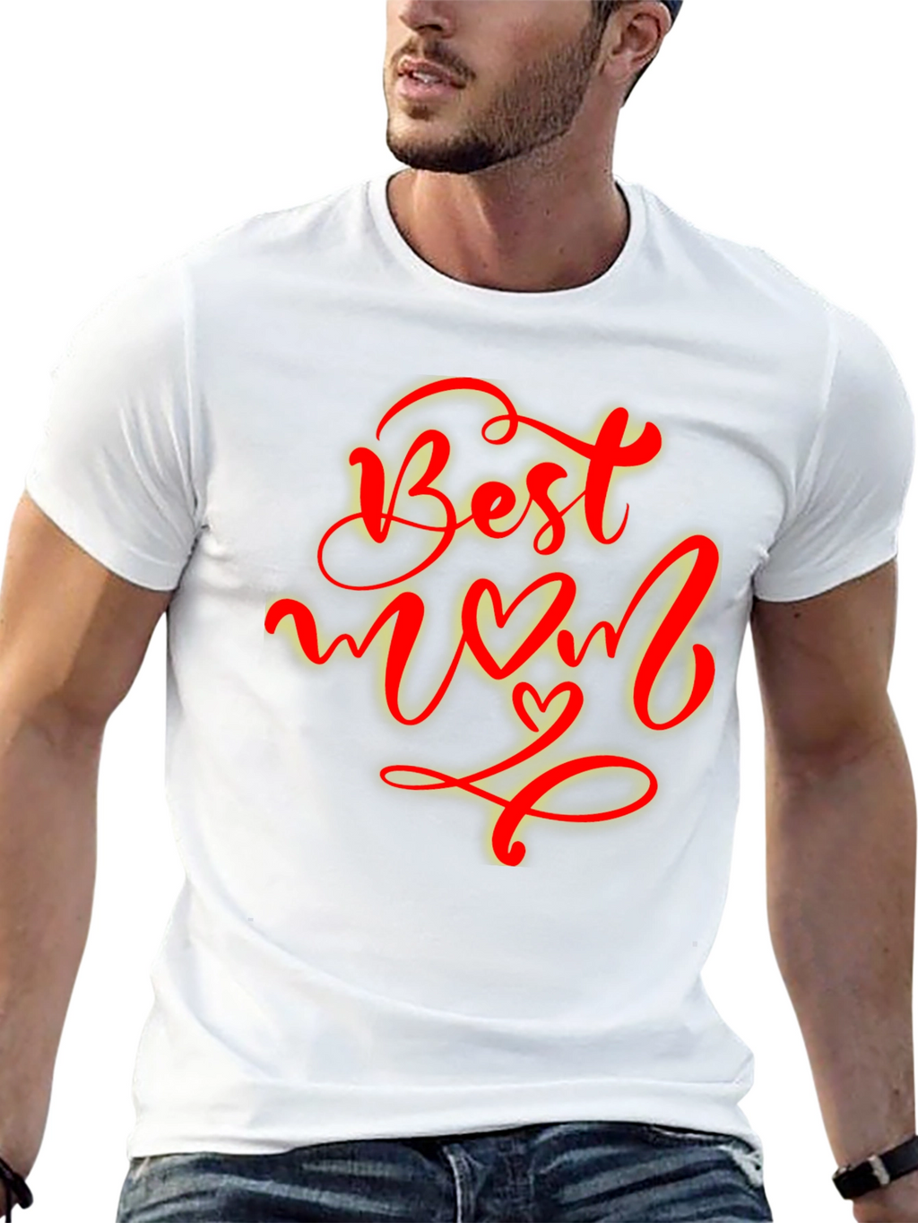 Best Mom Ever T-Shirt - Heart Design