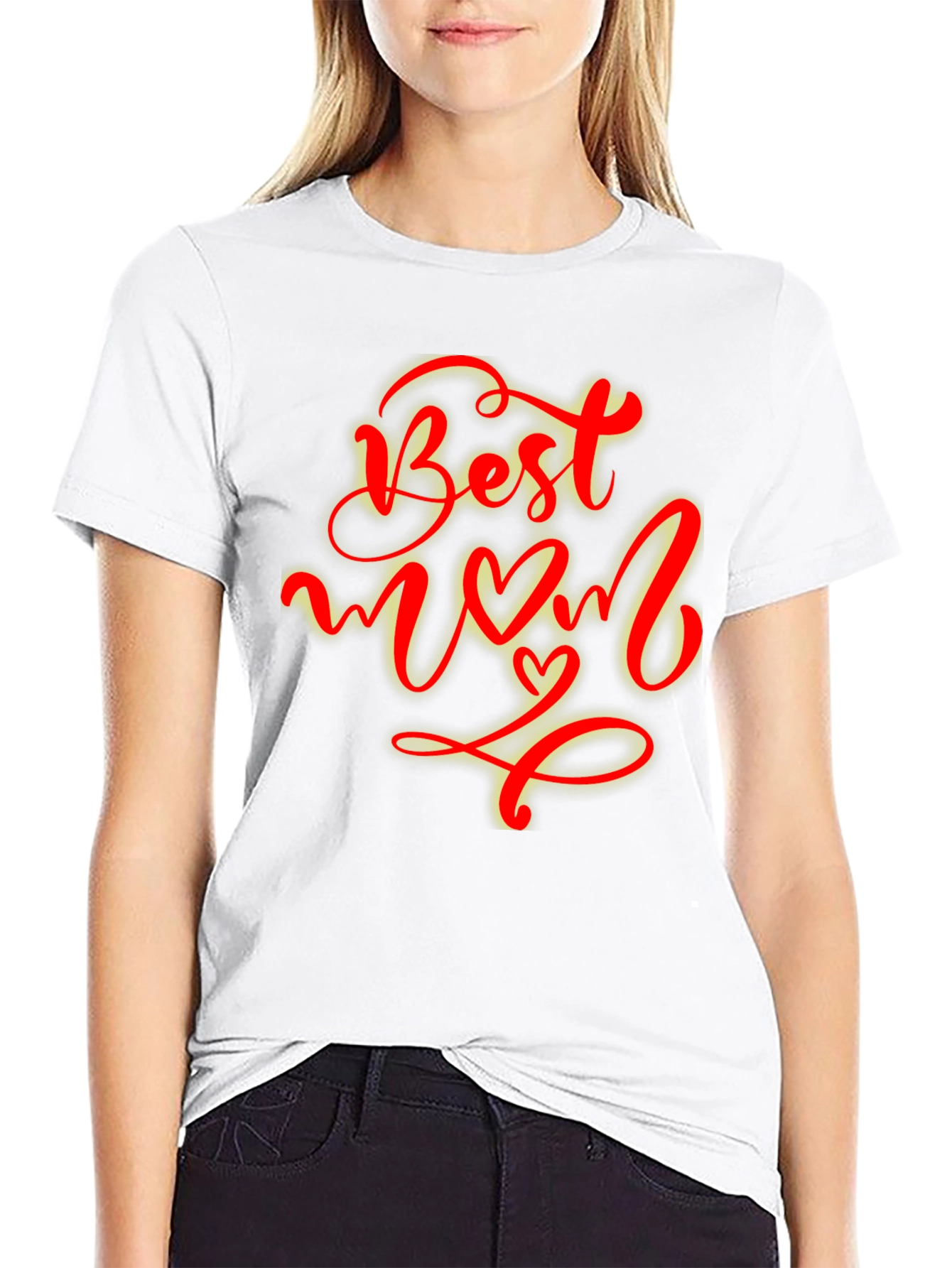 Best Mom Ever T-Shirt - Heart Design
