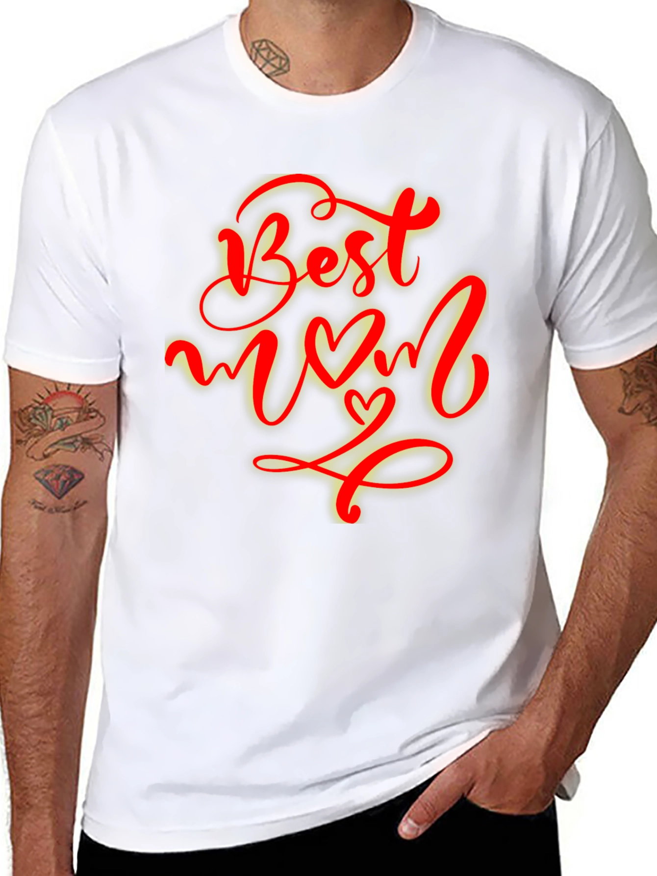 Best Mom Ever T-Shirt - Heart Design