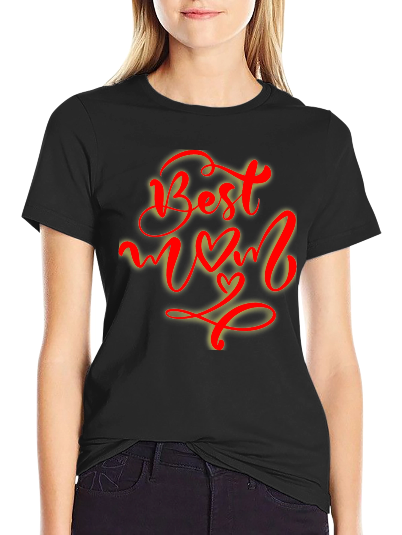 Best Mom Ever T-Shirt - Heart Design