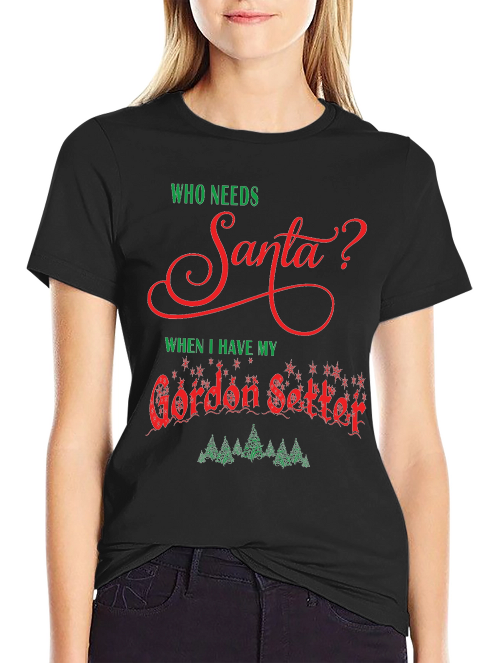 Gordon Setter Santa Christmas T-Shirt
