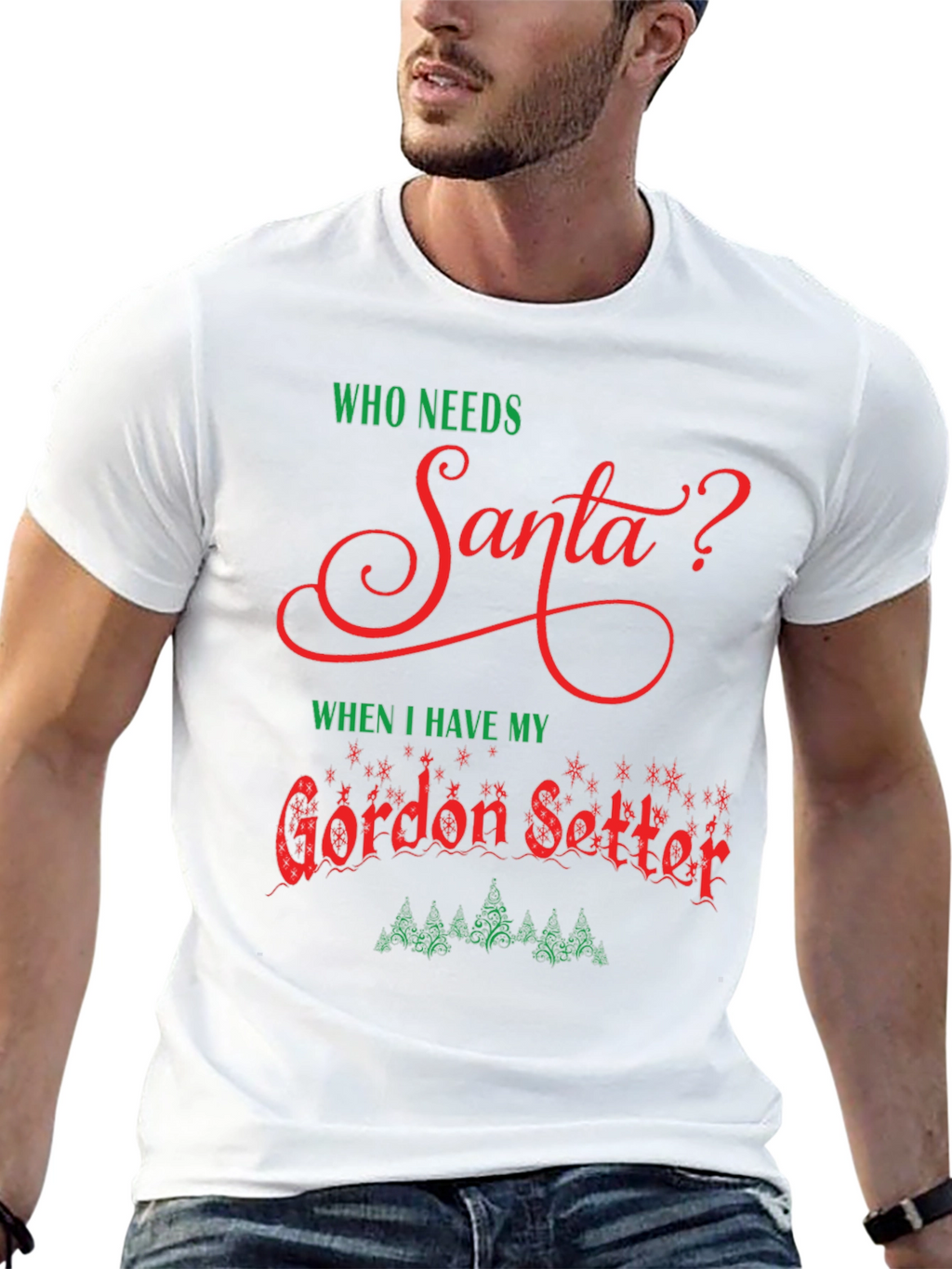 Gordon Setter Santa Christmas T-Shirt