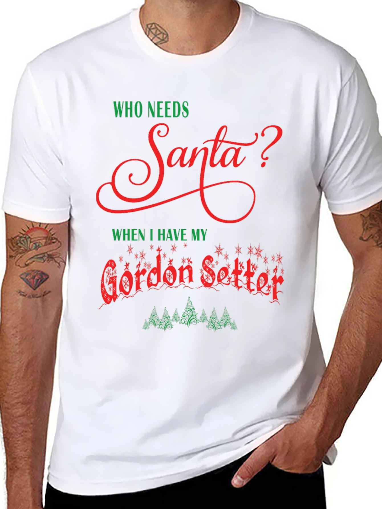 Gordon Setter Santa Christmas T-Shirt