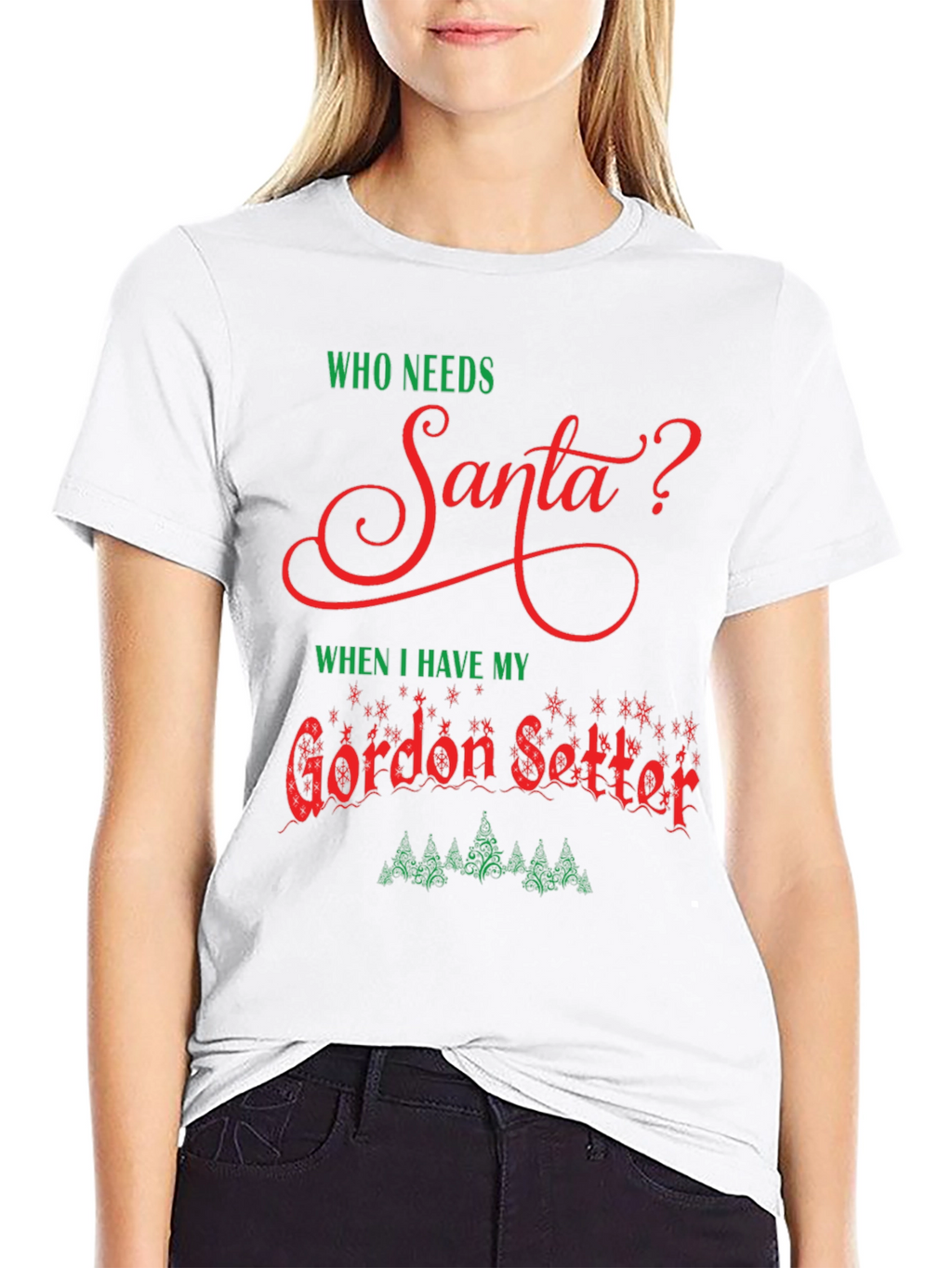 Gordon Setter Santa Christmas T-Shirt