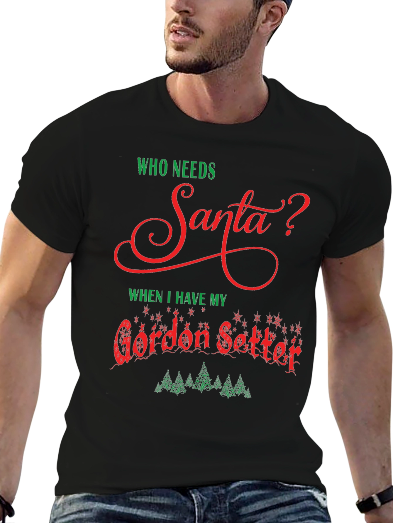 Gordon Setter Santa Christmas T-Shirt