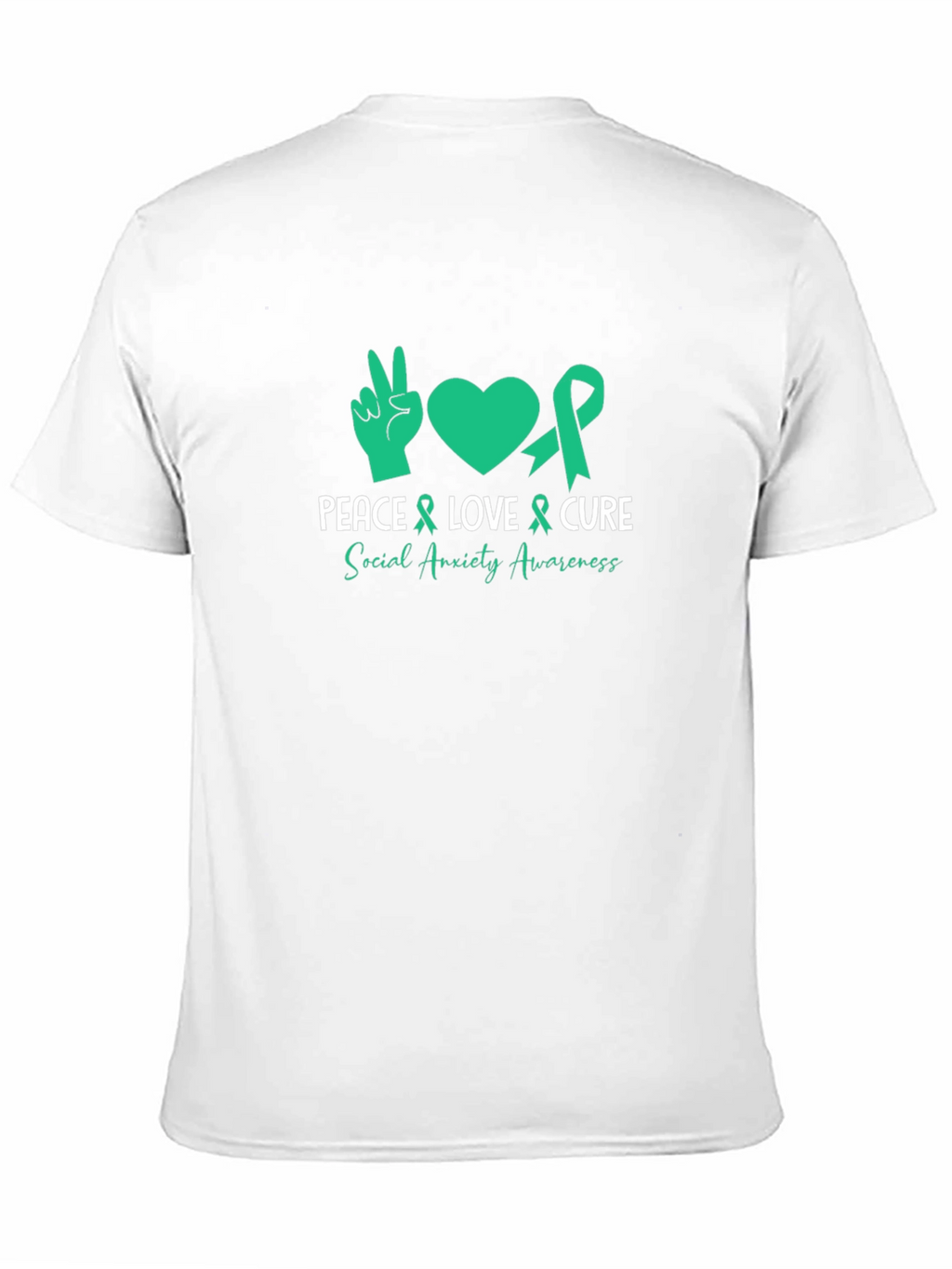Peace Love Cure Social Anxiety Awareness T-Shirt