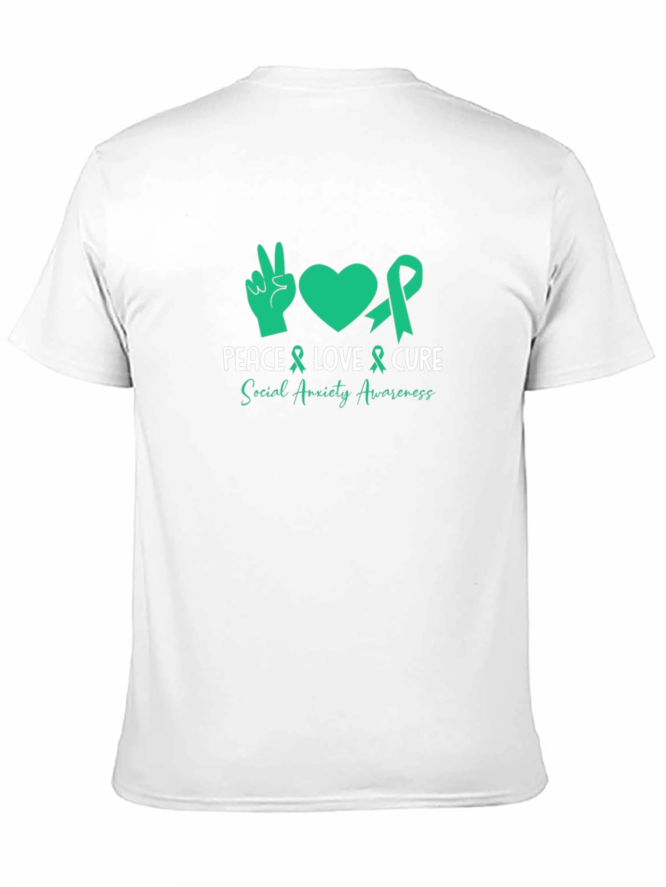 Peace Love Cure Social Anxiety Awareness T-Shirt