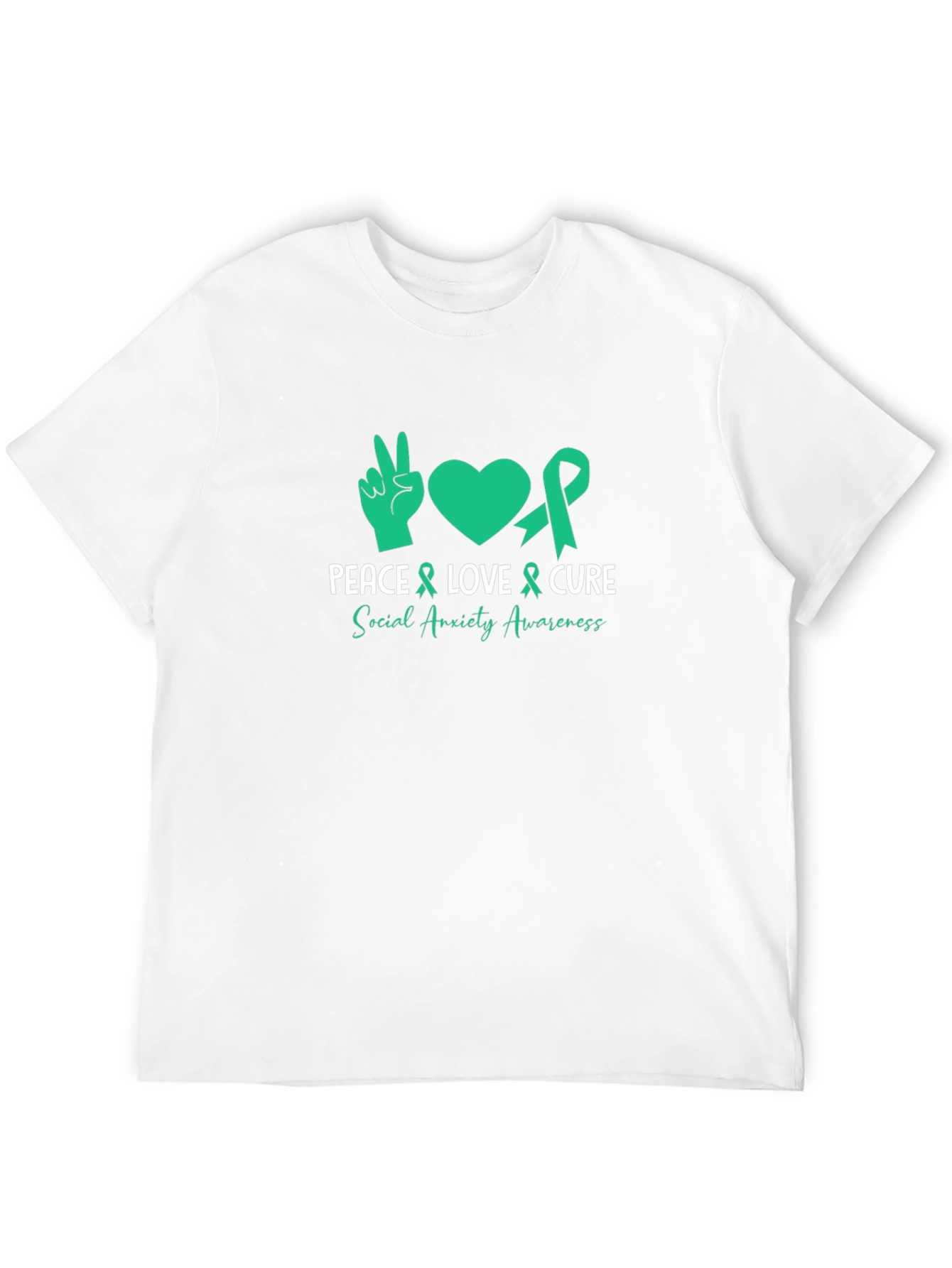 Peace Love Cure Social Anxiety Awareness T-Shirt