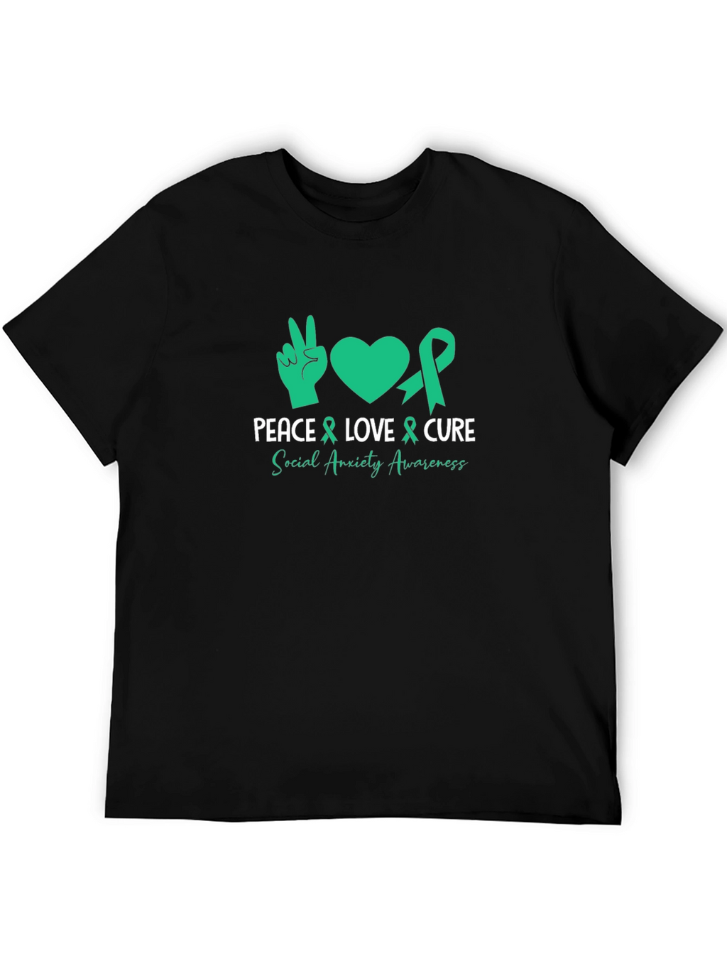 Peace Love Cure Social Anxiety Awareness T-Shirt