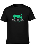 Peace Love Cure Social Anxiety Awareness T-Shirt
